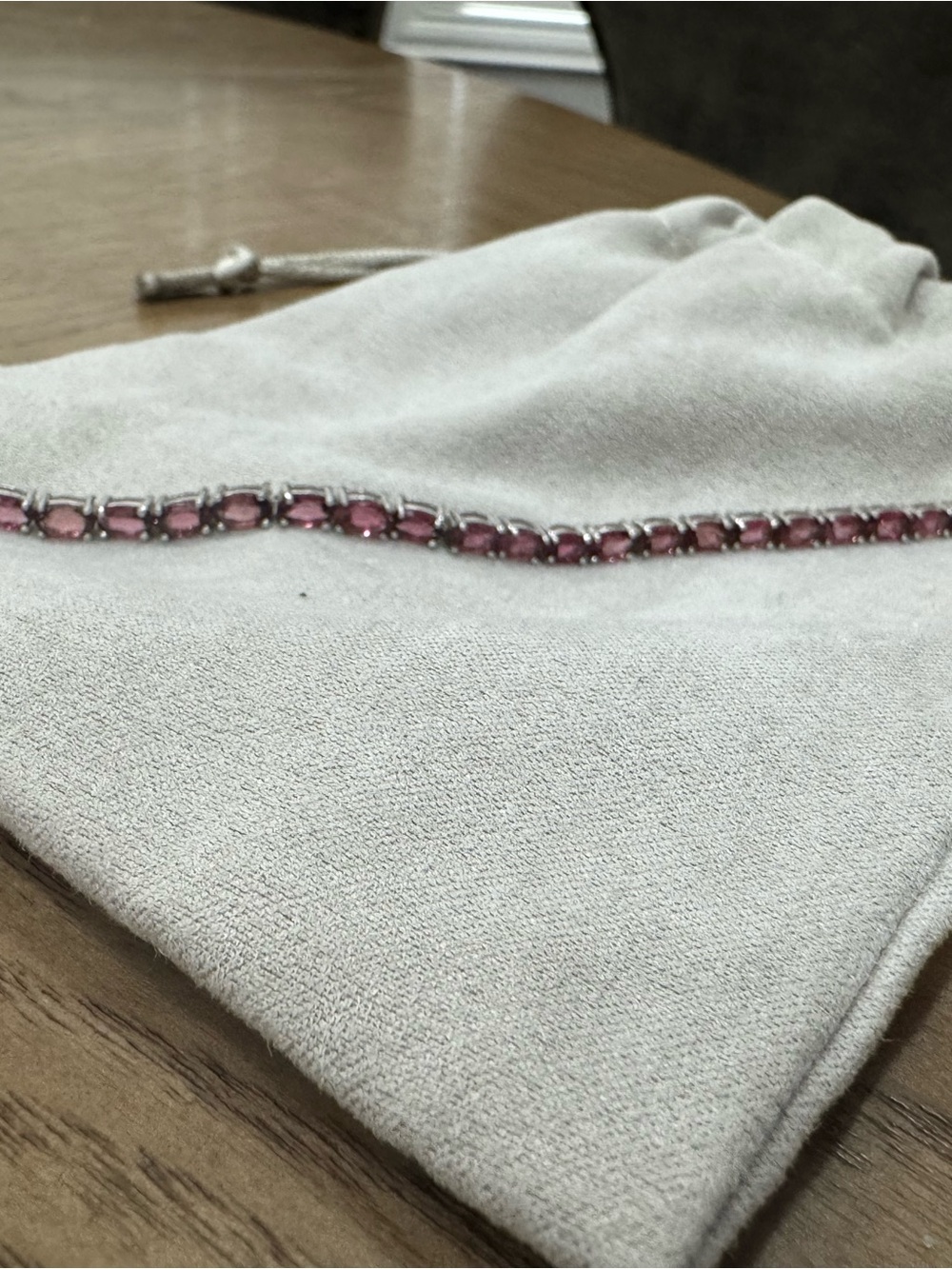 Pink Tennis Bracelet in Silver Setting - Women Jewelry
